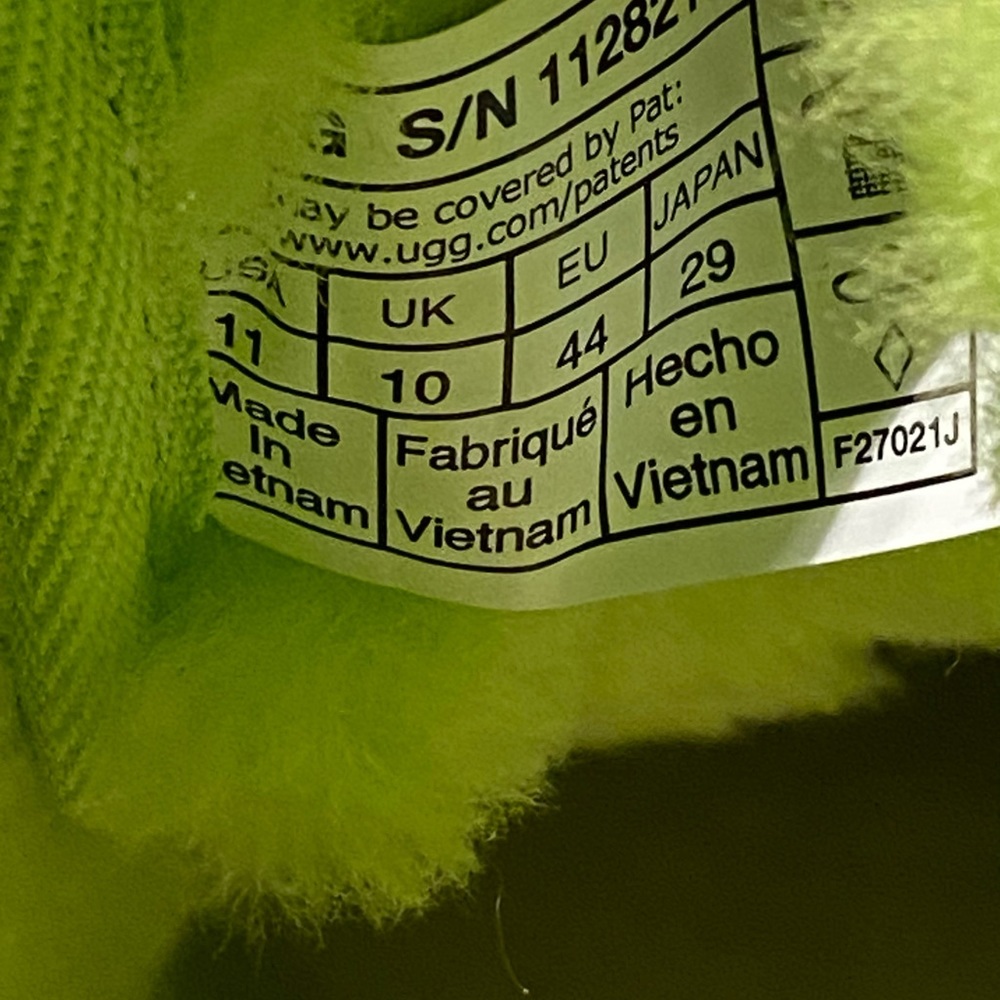UGG Austrailia Neumel Chopd Slipper Green Large Logo size 12.5 womens Boots - Picture 11 of 11